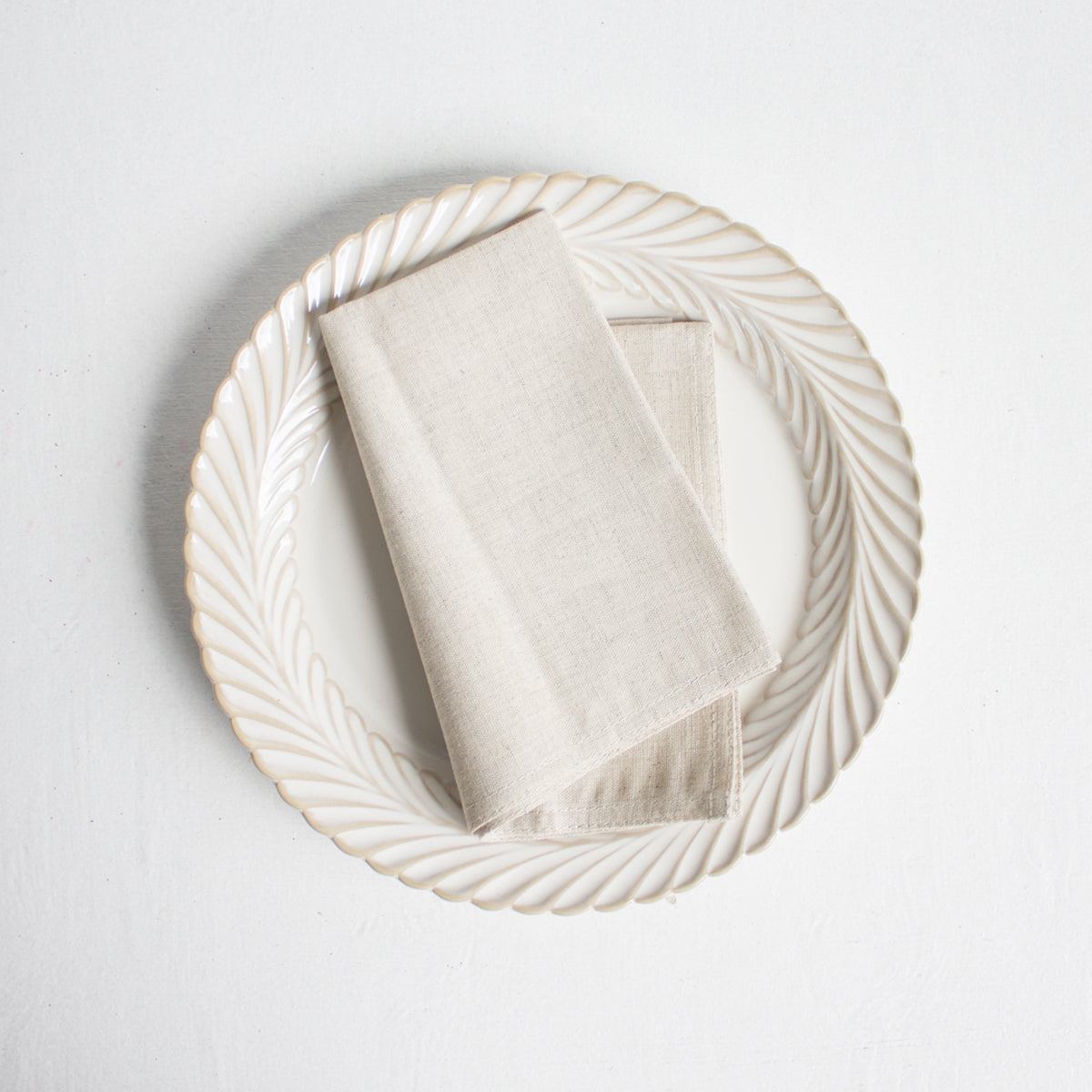 Plain Linen Napkin - Ivory