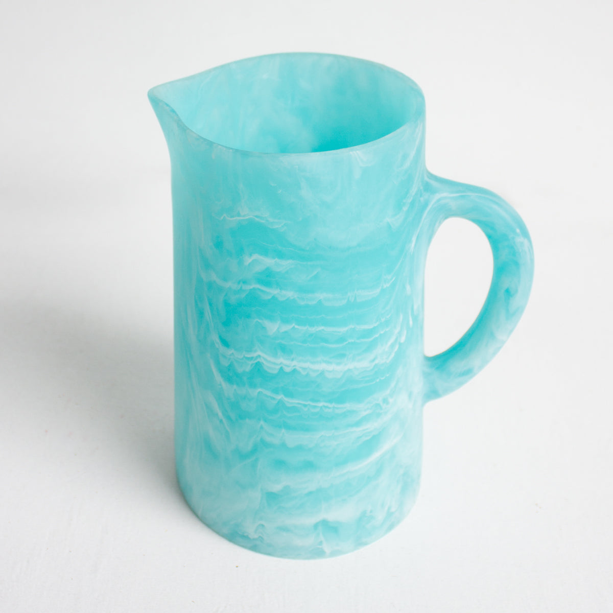 Resin Pitcher - Turquoise Blue