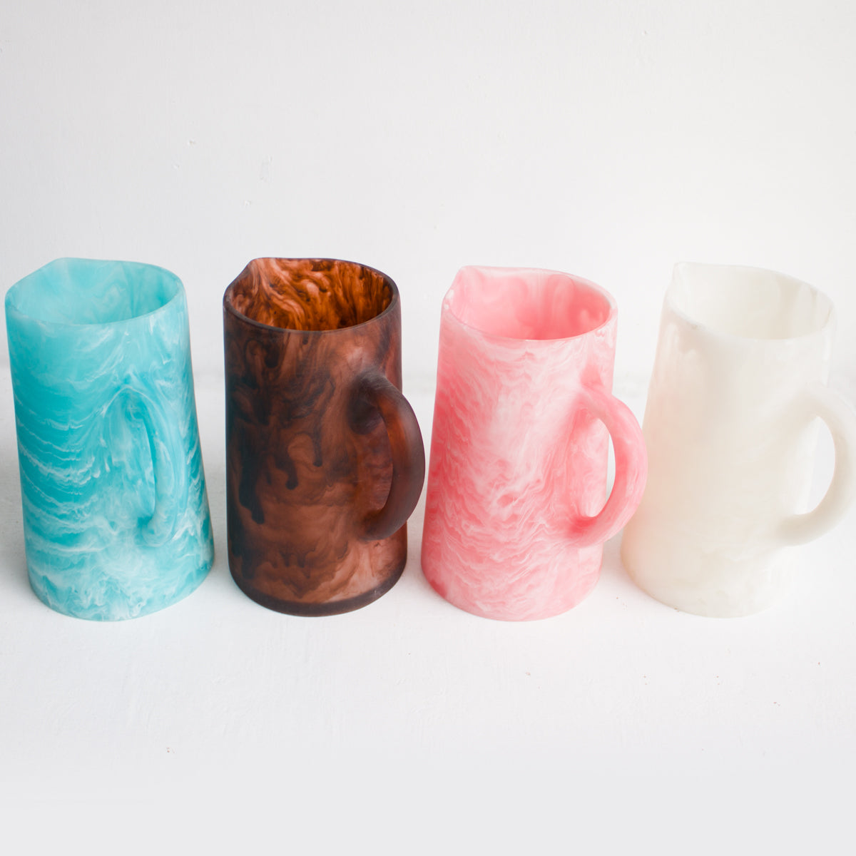 Resin Pitcher - Turquoise Blue