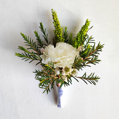 Boutonniere - White (Not Available for Mother's Day Week)